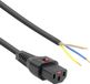 ACT Netsnoer C13 IEC Lock - open einde zwart 2 m, PC1025, 5-Pack AK5329