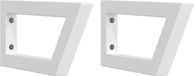 vidaXL Wandbeugels voor wasbak 2 st trapezium staal wit