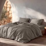 GAMUSI Dekbedovertrekset 100% Katoen – Grijs – 180 x 220 cm