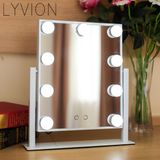 LYVION Make-up spiegel met LED verlichting rondom - Wit