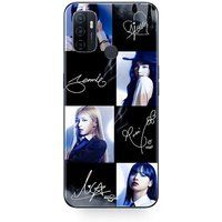 Maniacase Etui Oppo A32 blackpink foto handtekening