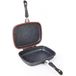 Avilia Anti-aanbak-grillpan 2-in-1 met magneetsluiting voor inductie - functionele dubbele plaat 32 x 24 cm, Dura-Tech-coating voor creatieve keuken