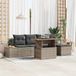 Prolenta Maison Exclusive - Ensemble de salon de jardin, 6 pièces, gris, en résine tressée