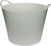 Merkloos Flexibele emmer/wasmand/kuip - wit - 42 liter