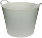 Merkloos Flexibele emmer/wasmand/kuip - wit - 42 liter