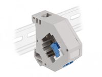 Delock DIN rail Adapter with Keystone LC Duplex female to LC Duplex female blue