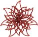 Decoris Kaemingk B.V. Kerstboom decoratie bloemen - kerstster - rood glitters - op clip - 14 cm