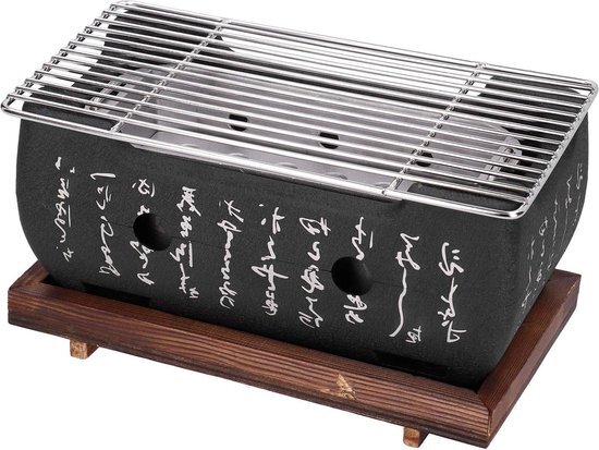 Kleine houtskool tafelgrill - Japanse BBQ voor buiten picknick camping - Draagbare mini-barbecue voor balkon terras tuin - 135 x 135 x 246 cm