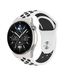 Strap-it Pro 46mm sport band - wit/zwart - Geschikt voor Huawei Watch GT 3 - Huawei Watch GT 3 Pro 46mm