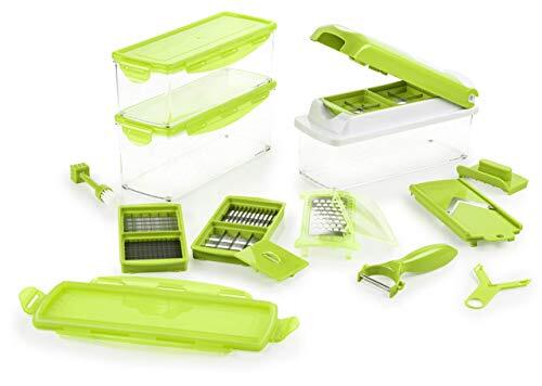 Genius Nicer Dicer Plus Kiwi, 18 delen, voor alle soorten fruit- en groentesnijder