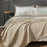 PHF 100% katoenen wafelgeweven deken, tweepersoons, 167,6 x 228,6 cm - lichtgewicht gewassen, zachte ademende deken voor het hele seizoen, perfecte deken voor bank en slaapbank - elegante