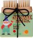 Accentra GNOME & CO Handverzorgingsset met nagelborstel, cadeauset voor dames met zeep en nagelborstel, madeliefje en rabarbergeur, lichtgroen/rood/wit, wellnesscadeau voor