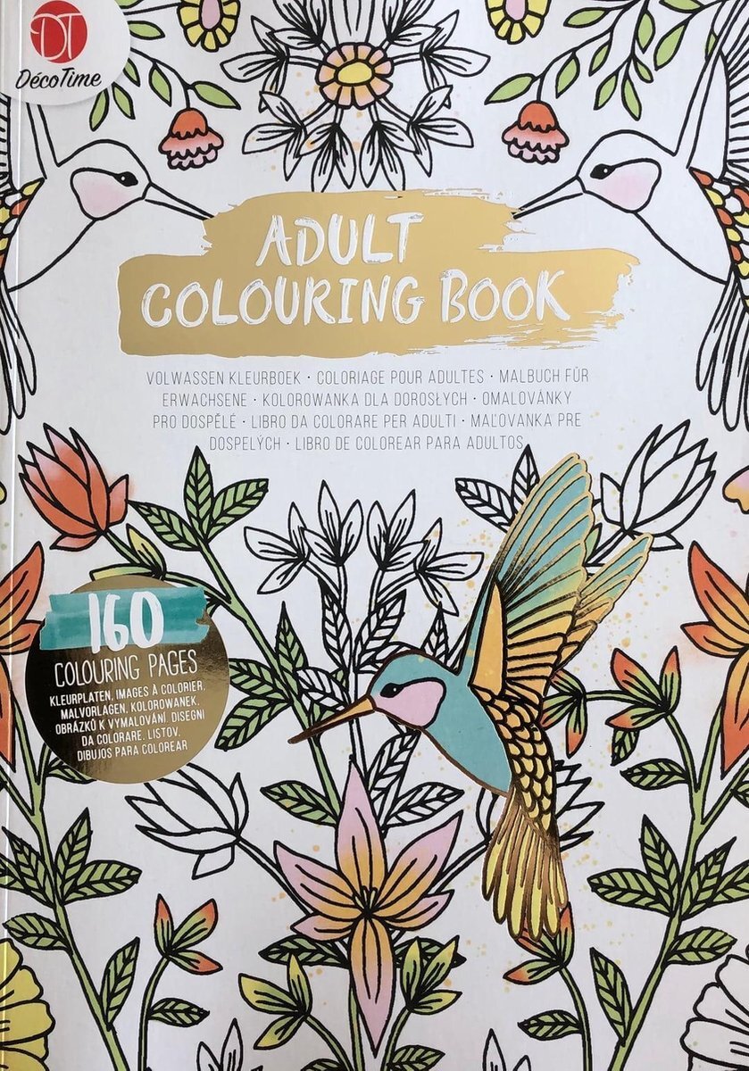 Decotime Adult Colouring Book - - Kleurboek voor volwassenen - 160 pagina's - Assorti levering