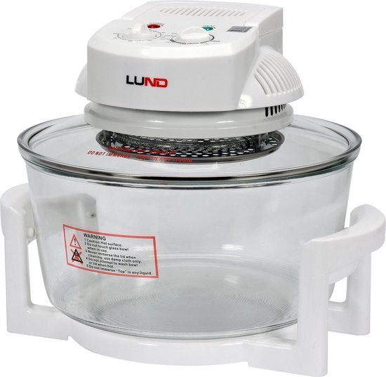Lund Professional heteluchtoven 12L wit - Halogeen oven - Convectie oven - 1400W