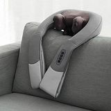 Hi5 Hilmar nekmassageapparaat schouder rug heup taille shiatsu met armlus en warmtefunctie, grijs