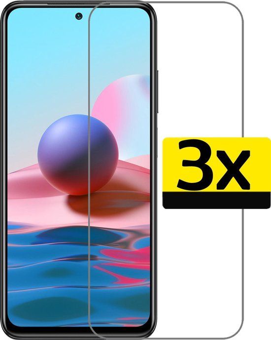 LUQ Screenprotector Xiaomi Redmi Note 10 Pro - 3x Screen Protector - Blue Filter Glass