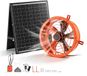 Merkloos Gevelventilator - Zolderventilator op zonne-energie - Diameter 30,5 cm - Luchtverplaatsing 1529 m³/u - 3-in-1 Ventilatie, Koeling en Ontvochtiging - Met Thermostaat - Oranje