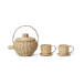 Ferm Living Tee-Set - Rattan - Naturel - One Size - Cuisine de jeu