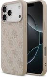 Guess Back Cover Case - iPhone 17 Pro Max - Pink - PU Leather - Ingebouwde MagSafe-ring