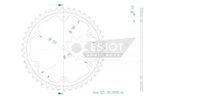 ESJOT Couronne Acier - 44 Dents - Made in Germany