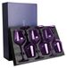 Ensemble de 6 verres à vin flottants - 440 ml - Rouge