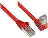 S-Conn Câble réseau S/FTP CAT6 Gigabit angulaire/droit rouge - 0,25 mètre