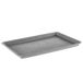 KADAX plateau de service 25 x 18 cm, plateau rectangulaire en plastique, plateau à café, petit plateau en plastique avec bord surélevé, lavable au lave-vaisselle (gris)