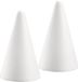 Rayher hobby materialen Rayher Piepschuim vorm/figuur spitse kegel - 2x - wit - H12 cm