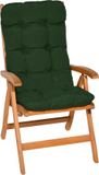 Beautissu Flair HL Tuinstoelkussens Hoge Rug 120x50 cm Groen