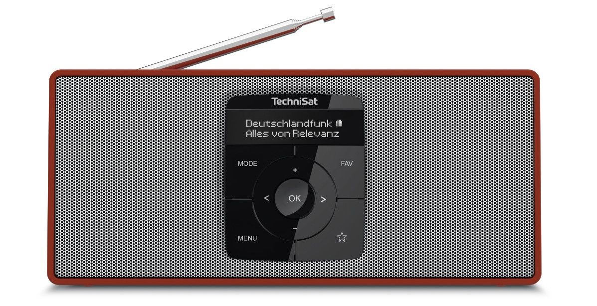 TechniSat DIGITRADIO 2 S - Draagbare DAB+ Radio met Bluetooth - Rood/Zilver