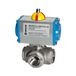 Riegler 350.913-T2 ES-koe, pneumat. Aandrijving dubbel werkend, T-boring T2, Rp 3/4, 1 stuk