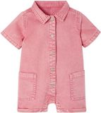 Vertbaudet Twill romper voor baby's snoepjesroze