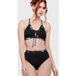 Killstar Gothic Bikini Slip - Twilight Boho Summer - Cinder Root Bikini Bottoms - XS tot 4XL - voor Vrouwen - zwart-wit