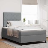 Maison Exclusive - Boxspring avec matelas, gris clair, 120 x 200 cm, textile