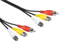 Goobay Tulp composiet audio video kabel - 5 meter