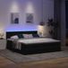 Maison Exclusive - Cadre de lit ottoman avec matelas, noir, 200x200 cm, velours