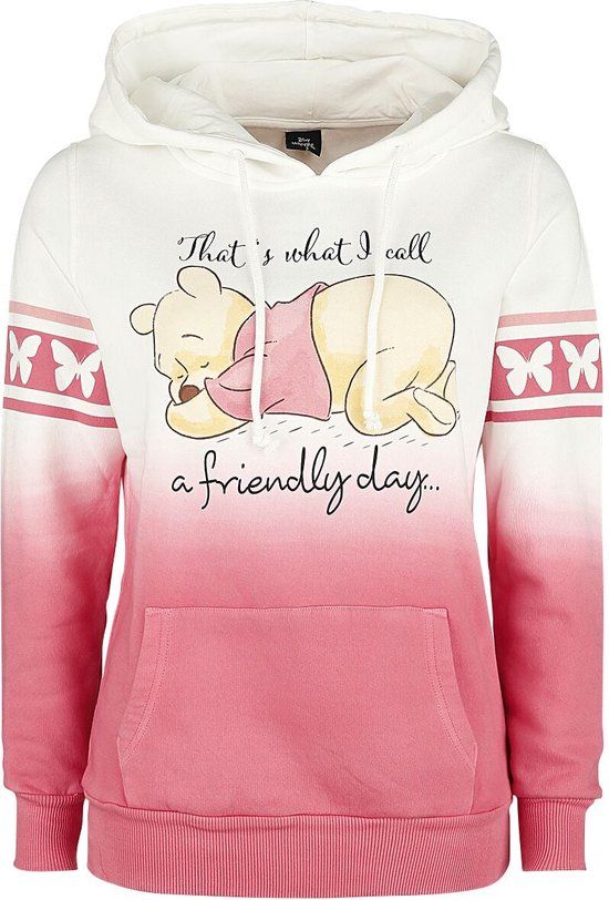Winnie The Pooh A Friendly Day Dames Trui met capuchon - wit/roze - M