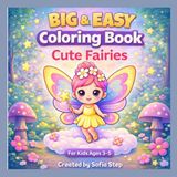 Big & Easy Coloring Book for Kids Ages 3–5: Fairies