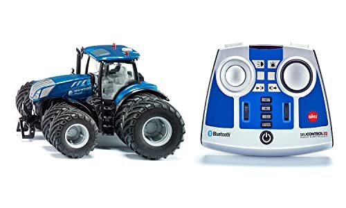 SIKU New Holland T7.315 mit Doppelreifen, Bluetooth App-Steuerung und Fernsteuermodul