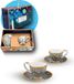 Carmani - Mandeltak met bloemen, Vanessa. Espressobeker - Koffiekopjes - Koffiekopjes met schotel - Cadeau-idee - Zilver
