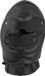 ZADO LateX – Latex Hoofdmasker in Strakke Anatomische Vorm met Montage Ring voor Mond – Zwart
