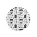 Questo Casa Ronde Digitally Printed Mouse Pad, Non-Slip Base, for Office and Home, Diameter: 22 cm