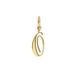 Lucardi Dames Stainless steel goldplated letterhanger - Hanger - Staal - Goudkleurig