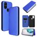 OnePlus Étui à Rabat OnePlus Nord N10 5G - Fibre de Carbone - Bleu