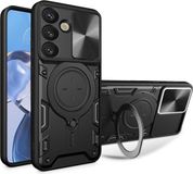 Techsuit Hoesje geschikt voor Samsung Galaxy S25 - CamGuard Pro Back Cover - Zwart