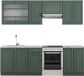 Vicco Fame-Line Unité de cuisine complète – 240 cm, WB Marbre Vert-Or Style champêtre/Anthracite