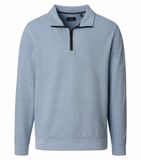 CASA MODA comfort fit sweat schipperstrui - blauw - wit