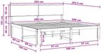 vidaXL Tweepersoonsbed met hoofdbord ROSTOCK Naturel 200 x 200 cm