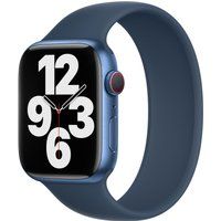 Apple Watch Siliconen Solobandje - 44/45/46/49 mm - Maat 9 - Abyss Blue
