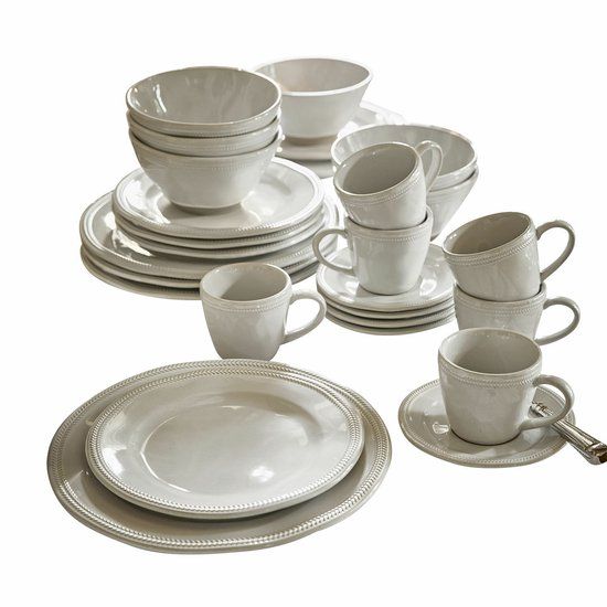 LOBERON Servies set van 30 Norrvik ecru